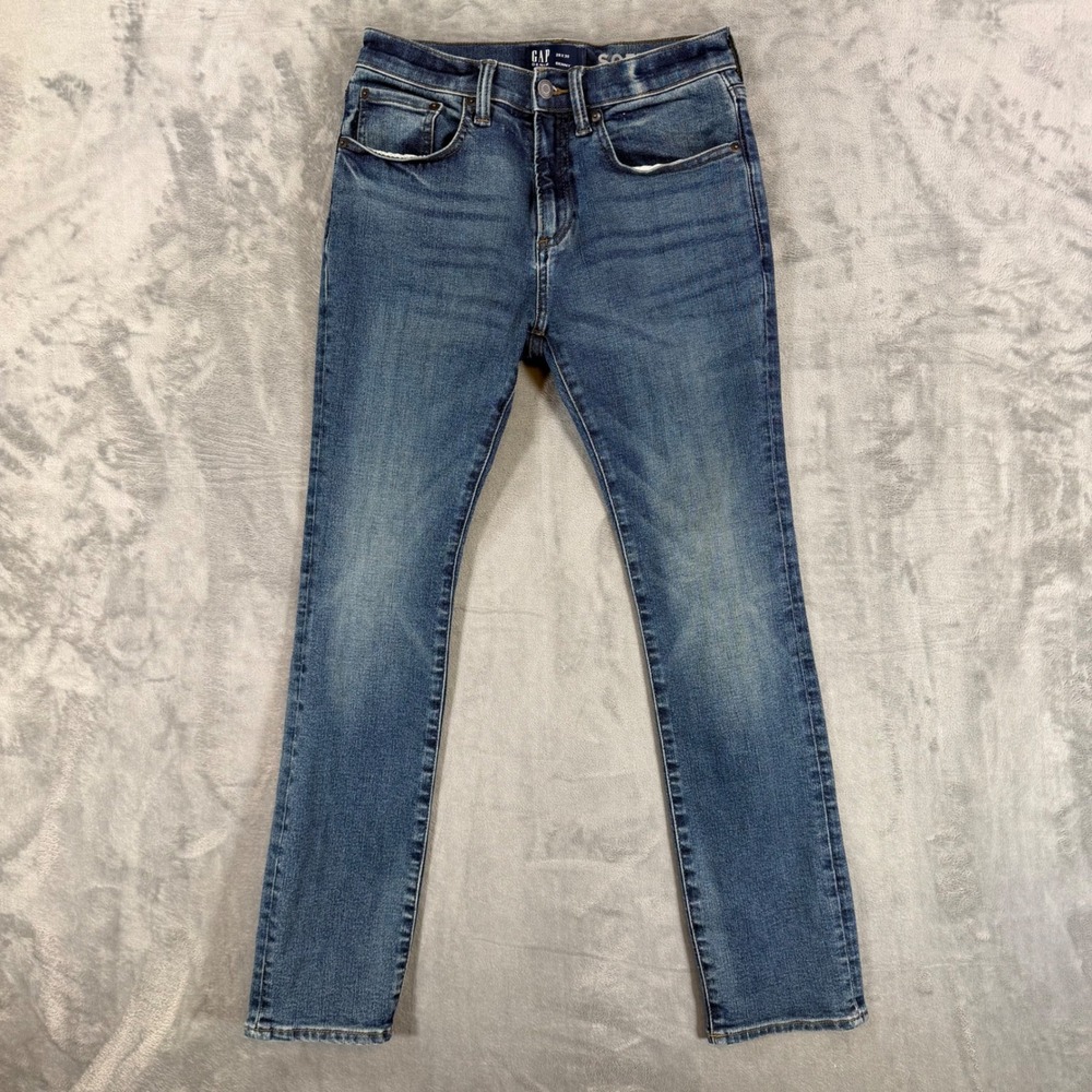 Gap Soft Wear Skinny‎ Jeans Men's Size 28x30 Dark Blue Stretch Denim